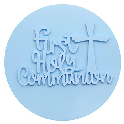 First Holy Communion Cookie Stamp Cupcake Stamp Fondant Embosser Fondant Cupcake Baking Cookie Icing Cake Stamps Decorating Accessories Embosser for Icing, Wedding Birthday First Holy Communion Gift