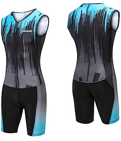 NUNOMO Triathlon Anzug für Damen, Triathlonanzug,Trisuit, Triathlon Einteiler Triathlonanzug Unisex, Badeanzug Herren & Damen, Trisuit, Triathlon Anzug Erwachsene (TYP-3,XXL)