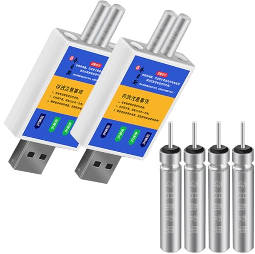 Recitem Aufladbar Batterie CR 425 Akku, LED Posen Angeln Batterie, Aufladbar Akku für Angelposen LED Angel Posen Leuchtpose Angeln Zubehör, Wiederaufladbare USB Angelposen Akku Schwimmer Batterie