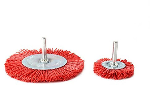 EALLEN Brosses Métalliques,Brosse Métallique Perceuse 5 pièces Ensemble Brosse en Nylon Brosse à Fil abrasif for perceuse Outil Rotatif Polissage du Bois ébavurage Tige de 6mm
