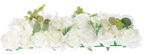 ABOOFAN künstliche Hochzeitsblumen Kunstblumen-Panel Blumen-Wandmatte Hochzeitsdekoration künstliche Rose قرآن Hochzeitsrose Simulation Rosenblüte fertiges Produkt Seidenblume Blumenreihe