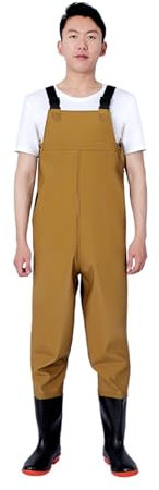 Chaoyilian Wathose Damen Wasserdicht,Wasserdicht Angeln Jagd Wathose,Wathose Anglerhose Mit Stiefel,Verstellbarer Schultergurt,Atmungsaktiv Leicht,FüR Outdoor Angeln,Landwirtschaft,Waten,Antifouling