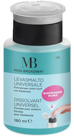 MB MILANO - Solvente per Unghie in Pompa - Fragola - Con Acetone - Ideale per Smalto Scuro - 180 ML - Made in Italy