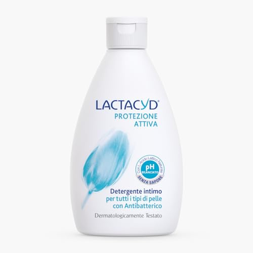 Lactacyd Protezione Attiva, Detergente Intimo, 6 Flaconi da 300 ml | Proprietà Antibatteriche, Cura Intima Quotidiana, Azione Protettiva