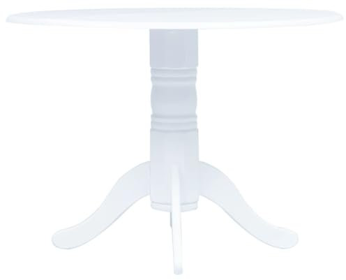Generisch Esstisch Weiß 106 cm Massivholz Gummibaum,jiangboyue-247353