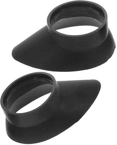 Gummi Augenmuschel für Fernglas und Linsen, 2 Stück Schwarz | Schutzbarriere für Reise und Outdoor Aktivitäten, Kompakt und Leicht, Passend für Linseneinsätze