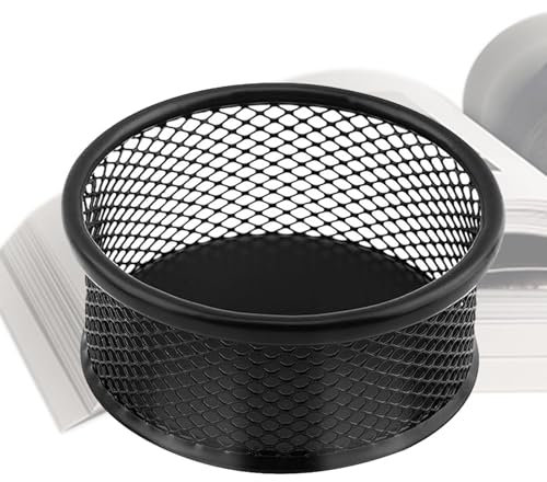 Büroklammer Halter Mesh | Runder Schreibtisch Organizer Aus Drahtgitter | Binder-Clip Spender Für Büro, Schule, Home Office, Organizer Für Büroklammern, Heftklammern, Pinnnadeln, Kleine Büroartikel
