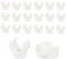 Abrazaderas para tubos, 20 unidades, fijación de tubos, 16 mm, color blanco, plástico PP, abrazaderas de tubo en U, aisladas, abrazaderas de pared, para tubos vacíos, para cocina, jardín, industria