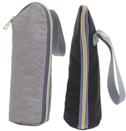 Toddmomy 2pcs Insulated Bottle Cooler Bag Portable Travel Carrier Bag for Breastmilk Storage Use Stroller Car