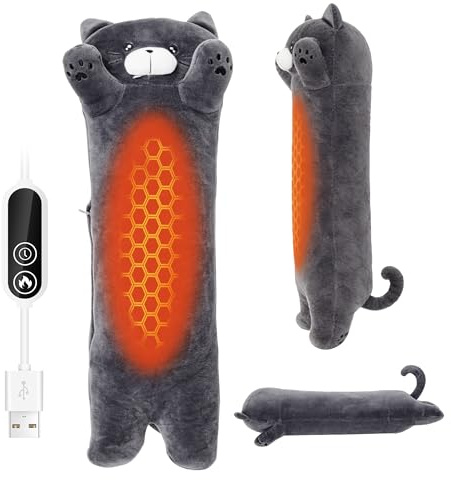 Noodle Cat Heating Pad, USB Electric Warm Pillow Gift for Women