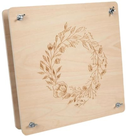 Badiman Kit de Prensa de Flores para Adultos, Set de preservación de Plantas, Prensa de Flores de Madera de 18 x 18 cm, para Hacer Regalos y marcapáginas.