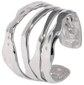 Positiva Jewelry Breiter Statement Ring Damen – Verstellbarer Stapelring Damen, wasserfest & hautfreundlich – Schmuck für Frauen mit Geschenkverpackung