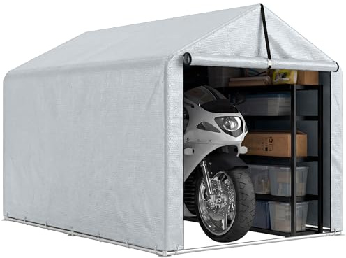 Outsunny Carpa de Jardín Exterior para Bicicletas 1,6x2,2x1,6 m Gris