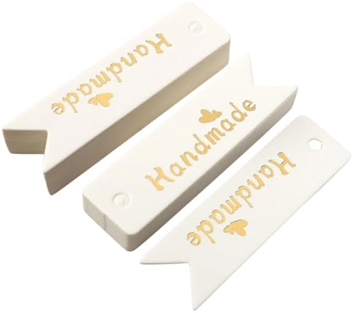 CHILDWEET Handgefertigte mit Einfacher Anwendung Weiße Papier Geschenkanhänger 100 Stück und Formstabil für Weihnachtsgeschenke und Geschenkdekoration