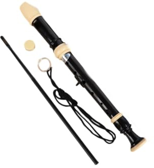 Blockflöjt Blockflöjt 8 håls högt nybörjarinstrument för vuxna(Black)