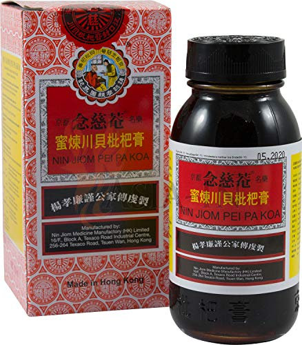 Nin Jiom Pei Pa Koa (Herbal Formula) 150ML, Herbal Dietary Supplement with Honey and Loquat - Soothing Throat