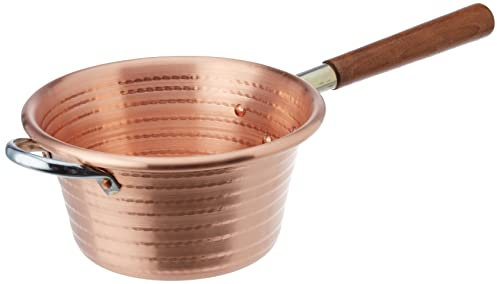 Pentole Agnelli COCM65M24 Paiolo con Manico in Legno, Rame, 24 cm