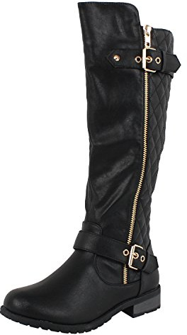 Forever Link Mango-21 Lady Boot (6, Black)