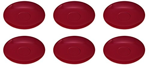 Ritzenhoff & Breker Kaffeeuntere/Unterteller 'Doppio', Ø 16cm, rot, 6-teilig (1 Set)