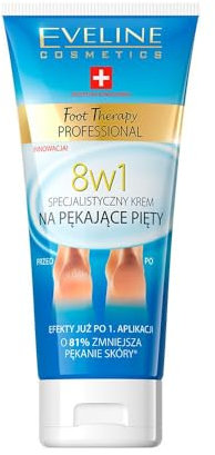 Eveline Cosmetics Foot Therapy Professional 8 in 1 Crema Talloni Screpolati - Avanzata Formula Svizzera per Cura, Idratazione e Levigazione 100ml