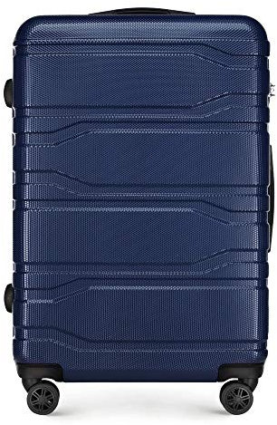WITTCHEN Koffer – Großer | hartschalen, Material: polycarbonat | hochwertiger und Stabiler | Marineblau | 77x51x28 cm