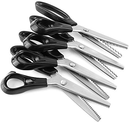 Tijeras de coser, tijeras de tela, confección de mano profesional, manualidades, tijeras de corte en zigzag, tijeras de coser, 3 4 5 7 mm(4mm)