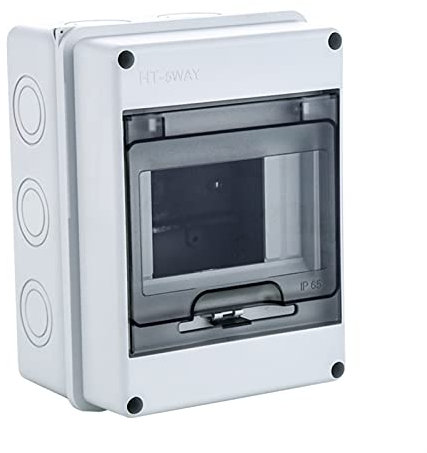 DLRSET PCB Shell, 15 Poli di plastica Elettrico Scatola di distribuzione Impermeabile MCB Panel Box Mounted Scatola di distribuzione HT Series (Size : 8 Ways)