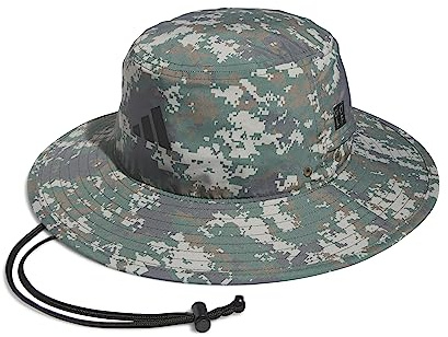 adidas Golf Standard Wide Brim Hat, camo Print, OSFM
