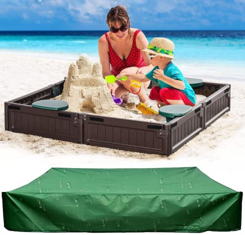 chimoo sandkasten abdeckung 200x200 Wasserdicht abdeckung sandkasten sandkastenabdeckung mit kordelzug sandkasten mit abdeckung Spielzeug sandkastenplane,abdeckplane sandkasten für Pool,Terrase,Garten