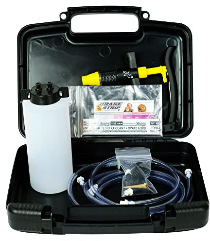 Phoenix Systems V-5 Bremsen- und Kupplungsentlüfter (inkl. Flasche, Hartschalenkoffer und 5 Teststreifen), für eine Person, passend für alle Marken und Modelle