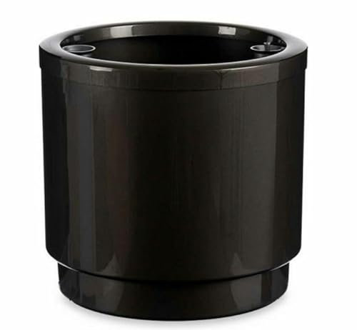 Ibergarden Maceta Autorriego Antracita Polipropileno (2 Unidades) (38 x 37,5 x 38 cm)