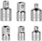 EFUTURETIM 6 Piezas Eadaptador para Vasos de Carraca, Adaptadores y Reductores de Llaves, 1/4 a 3/8, 3/8 a 1/4, 3/8 a 1/2, 1/2 a 3/8, 1/2 a 1/4, 1/4 a 1/2, para Vaso, Broca