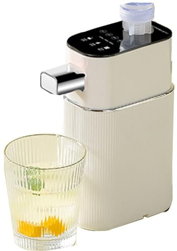 Caldera de agua portátil, dispensador de agua caliente instantáneo for viaje, pequeño Hervidor eléctrico, mini caldera de agua de escritorio, blanco y verde (Color : White)