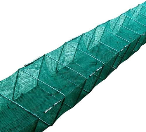 CINGHI LUSSO Foldable Crab Trap Crayfish Trap Crab Trap Fishing Device Integrated Fishing Trap Multiple Entrances Used for Catching Shrimp Crayfish Crabs and Fish (4.6m)