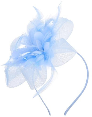 minkissy Brautparty Tiara 50er Jahre Kopfbedeckung Cocktail Stirnband Fascinator Kopfschmuck 1920er Jahre Flapper Kopfschmuck Tee Stirnbänder Fascinator Clip Fascinator Haarspange Braut Fascinator