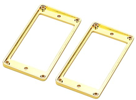 JOINPAYA 2 Stück Goldfarbene Humbucker Pickup Rahmen aus Metall für E-gitarre Flach Sicherer Sitz zur Tonabnehmer Montage und Dekoration