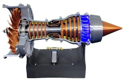 WANENGEDIY Turbofan Engine Model, 900 Simulated Functional Turbofan Aviation Aircraft Engine Diy Assembly, Mechanical Science Toys Gifts(50+PCS)