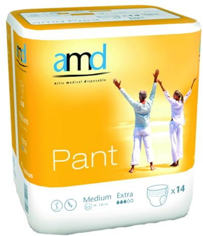 Pañales Adulto Pack 14 Uds. Braga Pañal Adulto. Braga Pañal Desechables. Pañales para Adultos Absorción Extra. Desechables (1 paquetes de 14 unidades, Medium (Cintura 70-120cm))