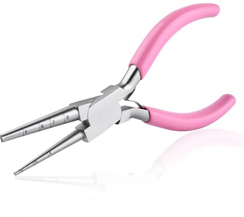SPEEDWOX Draht-Lockenzange Rundzange Präzisionszange für die Schmuckherstellung Bastelzange Schmuckwerkzeug (2-8 mm Schlaufen) für die Herstellung von Perlenschmuck