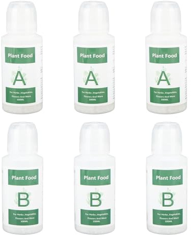 3 Set Hydroponics Nährstoffe, Dünger in Innenpflanzen für Hydrokulturanbausysteme, Pflanzenfutter A & B Hydrokroponik -Versorgung für Gemüsefrüchte Blumen