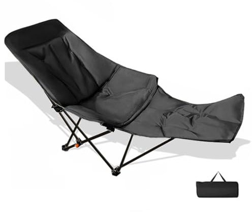 GWFBLID Campingstuhl Klappstuhl mit 3-Fach verstellbare Rückenlehne Angelstuhl Schaumstoffpolsterung klappbar bis 120 kg belastbar Outdoor-Stuhl hohe Rückenlehne für Picknick Outdoor Wandern