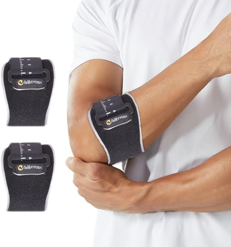 MENUY 2 Stück Ellenbogenbandage Tennisarm Bandage testsieger, Epicondylitisspange, Einstellbare Tennisarm und Golferarm Bandage,für Golferarm, Sport, Krafts, Kraftsport, Einheitsgrösse