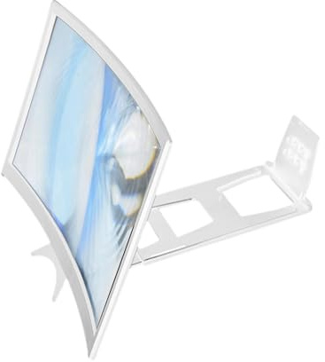 12 Zoll Telefon Bildschirmlupe Handy Vergrößerungsglas HD Bildschirm Verstärker 30 cm Faltbarer Gekrümmter Handy Vergrößerungs Bildschirm Für Film, Videos, Spiele - Unterstützt Alle Smartphones