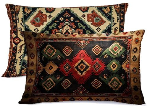 Kissenbezug 50 x 75 Beige Kissen 50x75 BöHmen Kopfkissenbezug Leinen Kopfkissen Reißverschluss Nackenkissen Deko Kissen 2er Set Seitenschläferkissen Bezug, für Schlafzimmer Halloween Deko G - 571