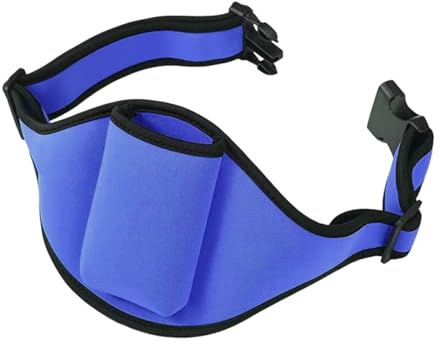 Cintura di supporto per cintura di microfono, borsa portaoggetti per microfono, borsa a banana robusta, custodia multifunzione, supporto per microfoni, telefoni, conservazione a mani libere, blu,