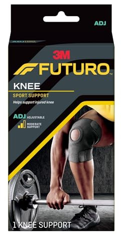 FUTURO Sport Knee Support, Ideal for Athletic and Everyday Activities, One Size Black