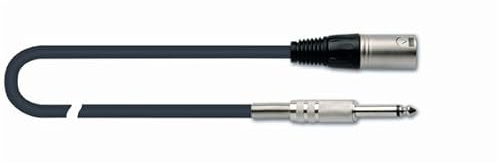 QUIK LOK - Cavo Microfonico Serie STRIX MX/779-3, XLR Maschio a Jack TS Mono 6.3 mm, Lunghezza 3 Metri, Colore Nero, per Audio Professionale e Studio di Registrazione