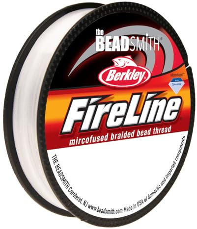 The Beadsmith Fireline by Berkley – Mikroverschmelztes geflochtenes Faden, 3,6 kg, 17,8 cm Durchmesser, 45,7 m Spule, Kristallfarbe – super starkes Fadenmaterial für Schmuckherstellung und Perlenweben