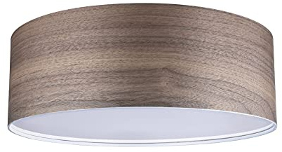 Paulmann 79687 Plafón Neordic WallCeiling Liska máx. 3x20 W, luminaria de Techo para lámparas E27, Oscura 230 V Madera Oscura/Metal, sin Fuente de luz