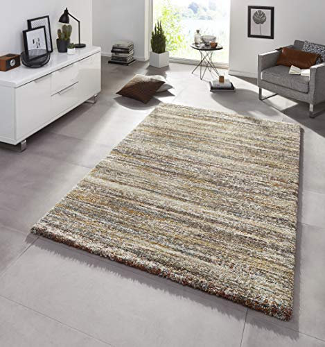 Mint Rugs Chloe Design Alfombra de Pelo Largo, Suave, esponjosa, de Pelo Largo, Aspecto Shaggy Flokati para salón, Cocina, Pasillo o Dormitorio, marrón, 80 x 150 cm